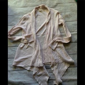 Light pink ribbed cardigan